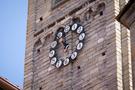 Medieval Como Cathedral on Lake Como in Lombardy, Italyの写真素材