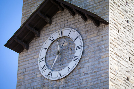 Medieval Como Cathedral on Lake Como in Lombardy, Italyの写真素材