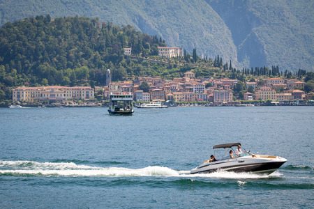 Lake Como Photography Bellagio in a Summer Dayの写真素材