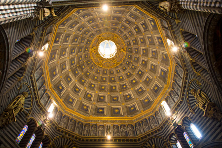 Interior of Siena Cathedral in Tuscany, Italyのeditorial素材