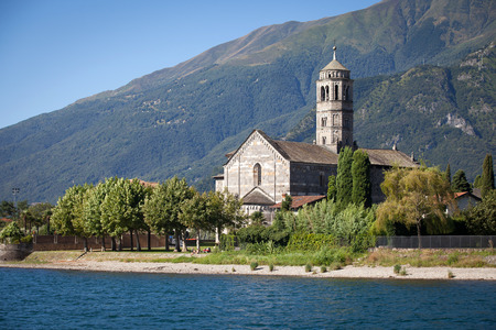 Chiesa di Santa Maria del Tiglio in Gravedona, Lake Comoの写真素材