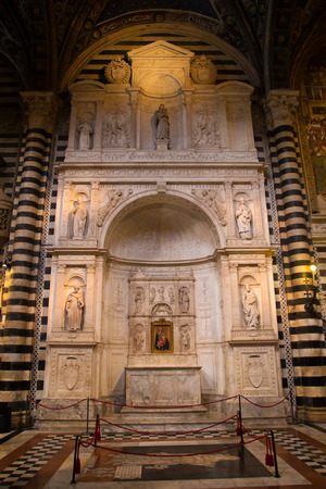 Interior of Siena Cathedral in Tuscany, Italyのeditorial素材