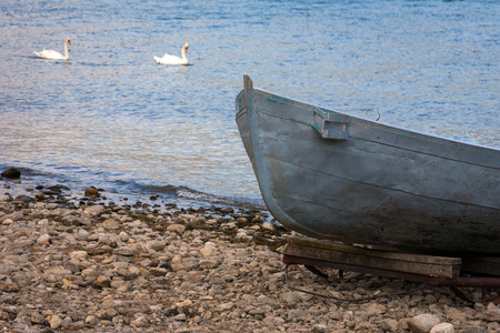 View of Lake Como in a Summer Dayの写真素材