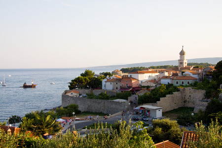 View of Old Town of Krk, Croatiaのeditorial素材