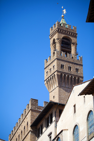 Palazzo Vecchio in Florence in a spring day.の写真素材