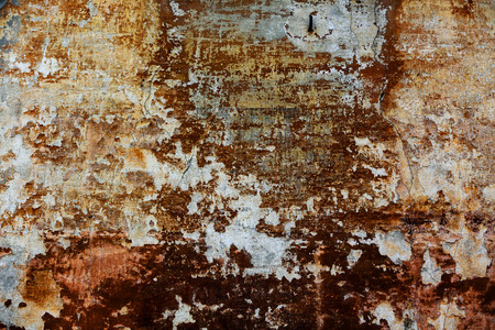 A red painted concrete wall texture background.の写真素材