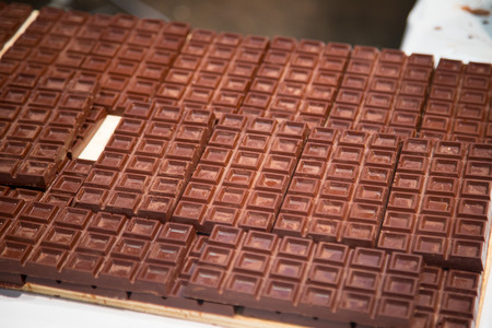 Chocolate bars backgroundの写真素材