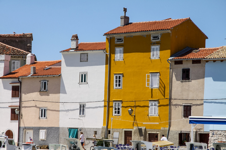Town Cres on the Island Cres, Croatiaの写真素材