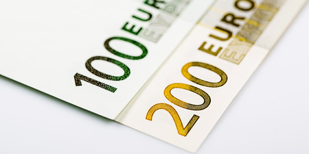 Euro money: closeup of banknotesの写真素材