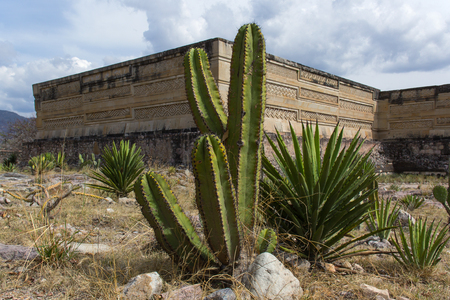 Structures in Mitla archeological site at Oaxaca, Mexicoのeditorial素材