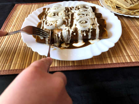 Beautiful tortillas with mass from Mexico