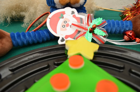 Pretty Christmas jelly in the shape of a pine treeの写真素材