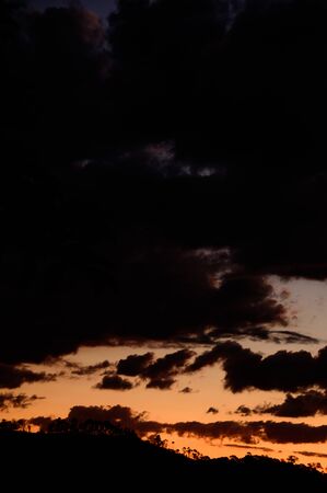 sunset dusk sun nature colors west west landscape horizonの写真素材