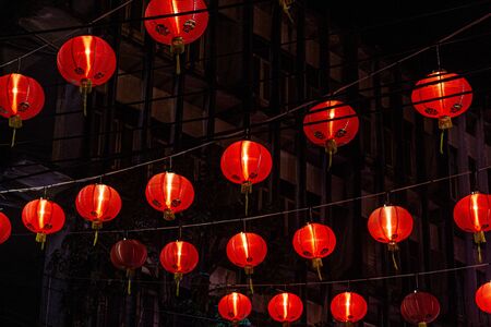 Bangkok, Thailand. January 25, 2020: Celebration of Chinese New Year in Chinatown of Bangkok. People...