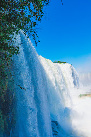 Iguassu Falls, one of the most beautiful waterfalls in Brazilの写真素材