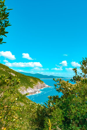 Coastline of the island of St. Thomas, US Virgin Islandsの写真素材
