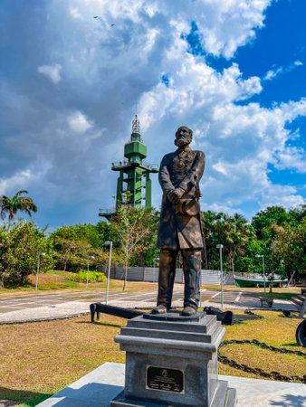 Statue of King Rama V, the king of Thailand.の写真素材