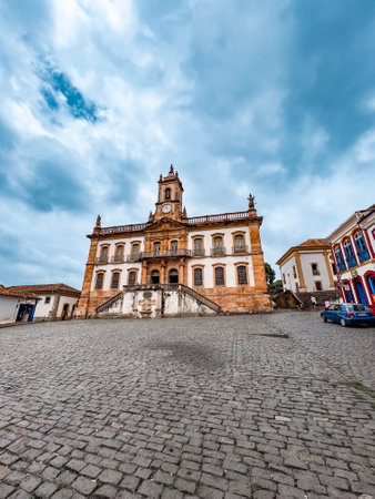 View of the Cathedral of Cusco in Peruの写真素材