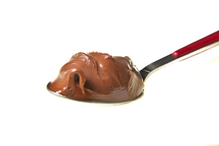 Choccolate spoon close upの写真素材