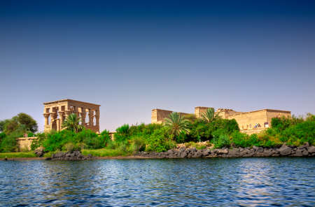 Ruins of Karnak temple on Nile river, Luxor, Egyptの写真素材