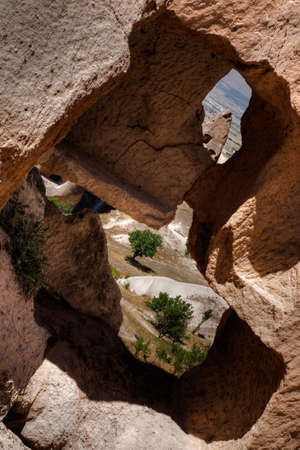 Rock formations in Cappadocia, Anatolia, Turkey