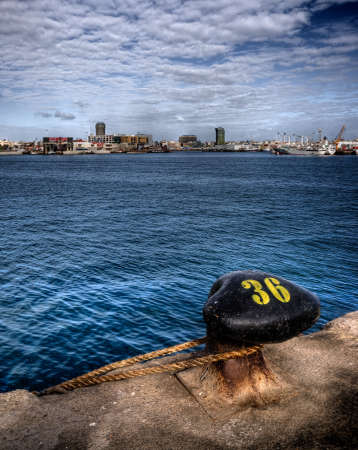A view of the port of Tarragona, Spain.の写真素材
