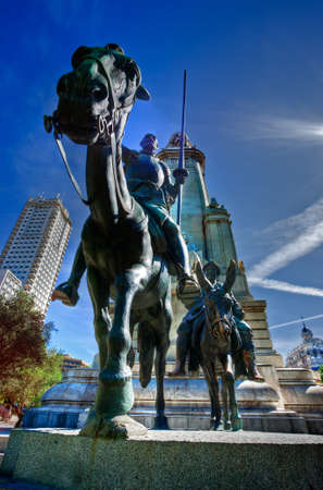 Bronze statue of the Roman Emperor Marcus Aurelius in Seville, Spain.の写真素材