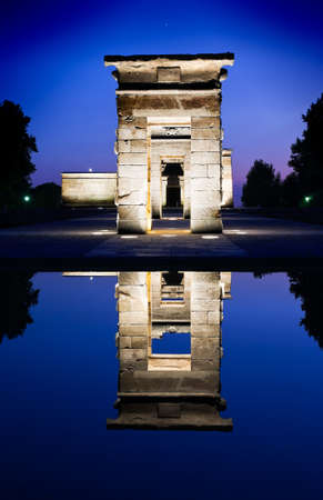 Temple of Debod at night. High quality photoの写真素材