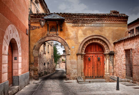Historic buildings in the historic center of Salamanca, Spain.の写真素材