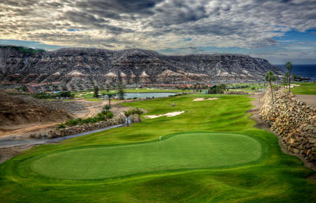 Golf course. High quality photoの写真素材