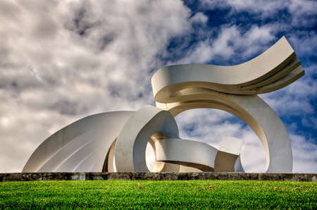 The modern architecture of the city.