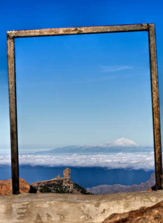 View of Mount Etna from Pico Ruivo, Sicily, Italyの写真素材
