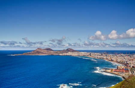 Panoramic view of the city of La Palma, Canary Islands, Spainの写真素材