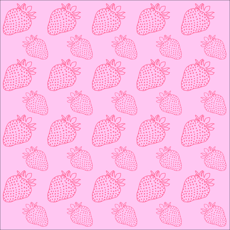 Pink strawberry pattern. Various usesのイラスト素材