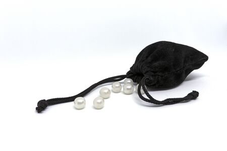Fake pearls bagの写真素材
