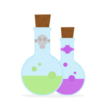 Bottles of witch enchanted portionsのイラスト素材