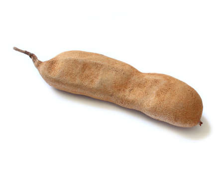 Tamarind exotic fruit isolated on white background.の写真素材