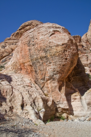 eerie rock formations in Red Rock Canyon, Nevadaの写真素材