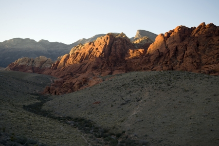 Rock Formations in Red Rock Canyon, Nevadaの写真素材