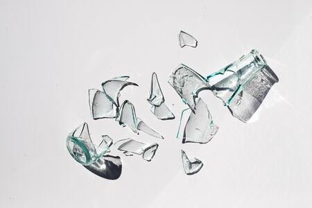 broken bottle on a white background