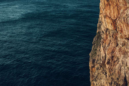 a view of a rock in the seaの写真素材