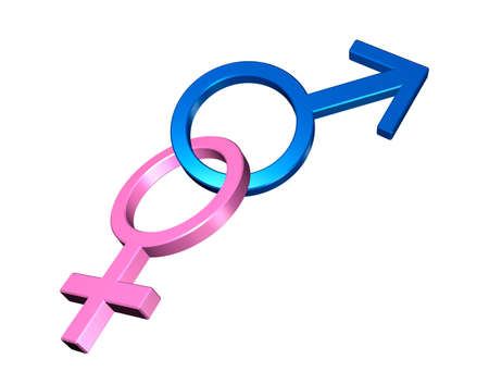 Interlinked Male and Female Symbolsのeditorial素材