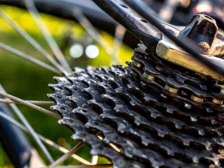 bike chaining gear shift system used mountain bike crankset