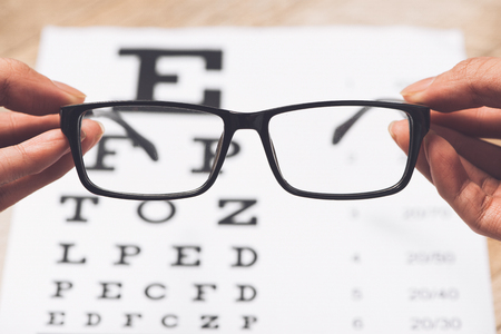 Concept of Eyes care for healthy eyes.の写真素材