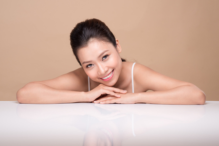 Portrait of young beautiful asian woman. Youth and skin care conceptの写真素材