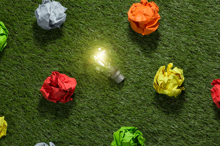 In search of great idea. Creative idea conceptの写真素材
