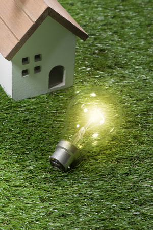 Green building house and energy saving conceptの写真素材