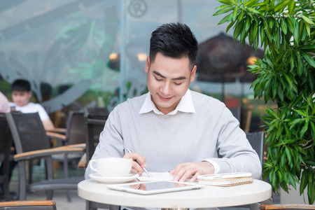 Thinking Workplace Project Planning Conceptの写真素材
