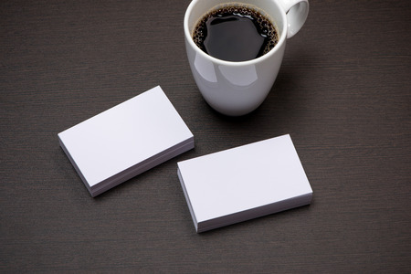 Corporate stationery branding mock-up with Business card blankの写真素材