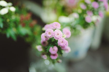 Bouquet decorate in front of flower shop